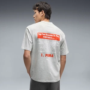 PUMA Męska koszulka piłkarska Graphic, Odzież, Szary
