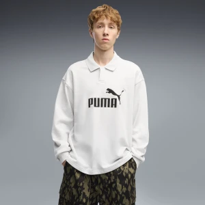 PUMA Męska koszulka polo Essentials Elevated No. 1 o swobodnym kroju, Odzież, Biały