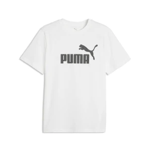 PUMA Męska koszulka z logo Essentials, Akcesoria, Biały