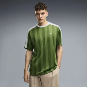 PUMA Męska luźna koszulka piłkarska Essentials T7, Akcesoria, Zielony