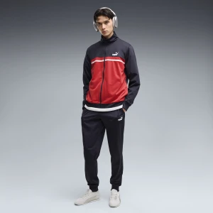 PUMA Męski dres Colourblocked, Odzież, Niebieski