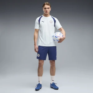 PUMA Męskie dopasowane szorty treningowe Manchester City, Odzież, Niebieski