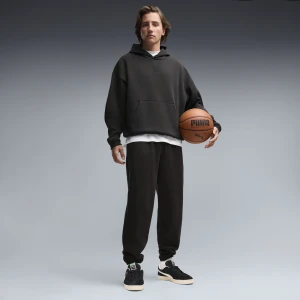 PUMA Męskie koszykarskie spodnie dresowe Fundamentals z dzianiny, Odzież, Czarny