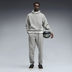 PUMA Męskie koszykarskie spodnie dresowe Fundamentals z dzianiny, Odzież, Szary