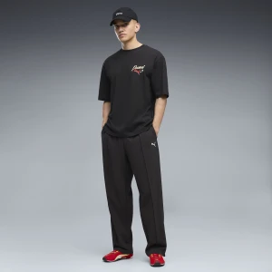 PUMA MÄ™skie spodnie Essentials 4-Way Stretch Stacked o swobodnym kroju, OdzieÅ¼, Czarny