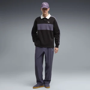 PUMA Męskie spodnie Essentials 4-Way Stretch Stacked o swobodnym kroju, Odzież, Szary