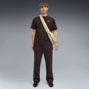 PUMA Męskie spodnie Essentials Elevated Tape Relaxed, Odzież, Brązowy