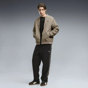 PUMA Męskie spodnie Essentials Elevated Tape Relaxed, Odzież, Czarny