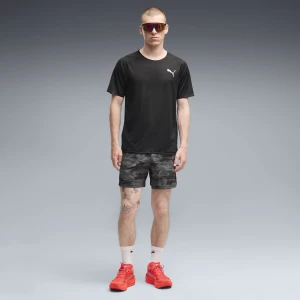PUMA Męskie szorty do biegania Brightstride Dreamrun Printed 5", Odzież, Czarny