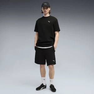 PUMA Męskie szorty Essentials Elevated Material o luźnym kroju, Odzież, Czarny