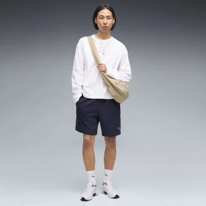 PUMA Męskie szorty Essentials Elevated Material o luźnym kroju, Odzież, Niebieski Navy