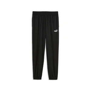 PUMA Męskie tkane spodnie Essentials Logo, Odzież, Czarny