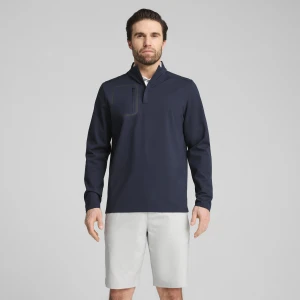 PUMA Męska bluza do golfa CLOUDSPUN Tech z zamkiem 1/4, Odzież, Niebieski,
