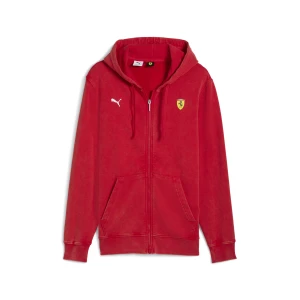 PUMA Męska bluza dresowa z kapturem Scuderia Ferrari Sportswear, Akcesoria, Czerwony,