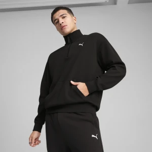 Zdjęcie produktu PUMA Męska bluza o luźnym kroju z zamkiem 1/2 WARDROBE ESS, Odzież, Czarny