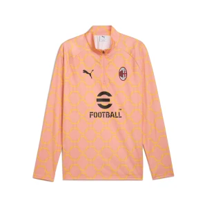PUMA Męska bluza przedmeczowa z zamkiem 1/4 AC Milan, Akcesoria, Różowy,