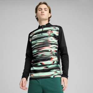 PUMA Męska bluza przedmeczowa z zamkiem 1/4 Portugalia, Odzież, Czarny,