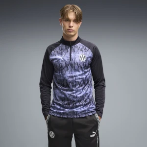 PUMA MÄ™ska bluza rozgrzewkowa Olympique de Marseille z zamkiem 1 / 4, Akcesoria, Niebieski