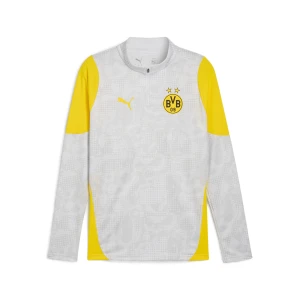 PUMA Męska bluza treningowa Borussia Dortmund z zamkiem 1/4, Akcesoria, Szary,