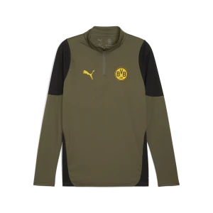 PUMA Męska bluza treningowa Borussia Dortmund z zamkiem 1/4, Akcesoria, Zielony,
