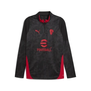 PUMA Męska bluza treningowa z zamkiem 1/4 AC Milan 25/26, Akcesoria, Czarny,