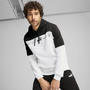 PUMA Męska bluza z kapturem Around the Block, Odzież, Biały,