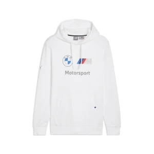 PUMA Męska bluza z kapturem BMW M Motorsport ESS, Odzież, Biały,