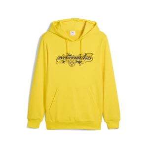 PUMA Męska bluza z kapturem Borussia Dortmud FtblCulture, Akcesoria, Żółty,