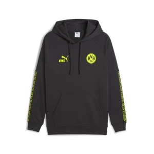 PUMA Męska bluza z kapturem Borussia Dortmund KING, Akcesoria, Szary