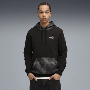 PUMA Męska bluza z kapturem Essentials Camo, Akcesoria, Czarny,