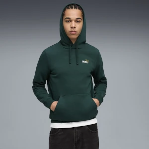 PUMA Męska bluza z kapturem Essentials z małym dwukolorowym logo No. 1, Akcesoria, Zielony,