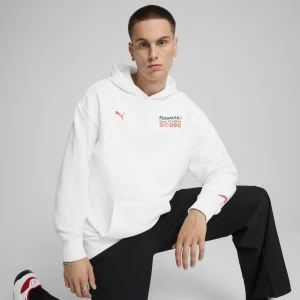 PUMA Męska bluza z kapturem F1® Drive to Survive z grafiką, Odzież, Biały,