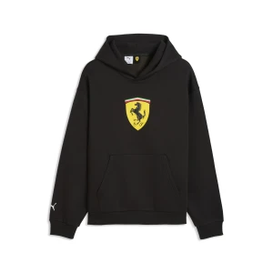PUMA Męska bluza z kapturem Ferrari ColouCzerwony Shield z dzianiny, Akcesoria, Czarny
