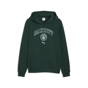 PUMA Męska bluza z kapturem Manchester City FtblCulture, Akcesoria, Zielony,