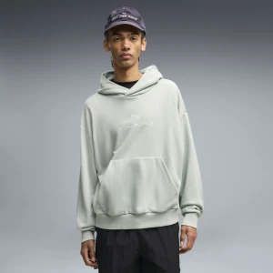 PUMA Męska bluza z kapturem Run Culture Collective o kroju boxy, Odzież, Zielony