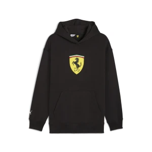 PUMA Męska bluza z kapturem Scuderia Ferrari Sportswear Shield, Akcesoria, Czarny,