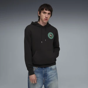 PUMA Męska bluza z kapturem Sunset Drive, Odzież, Czarny,