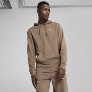 PUMA Męska bluza z kapturem WARDROBE ESS, Odzież, Brązowy,