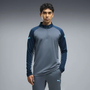 PUMA Męska dopasowana bluza individualLIGA z zamkiem 1 / 4, Odzież, Niebieski