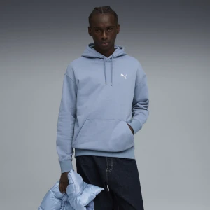 PUMA Męska dzianinowa bluza z kapturem Wardrobe Essentials o luźnym kroju, Odzież, Niebieski,