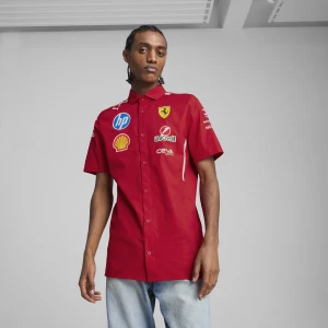 PUMA Męska koszula Scuderia Ferrari HP 2025 Team, Odzież, Czerwony,