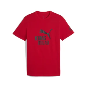 PUMA Męska koszulka AC Milan KING z logo, Akcesoria, Czerwony,