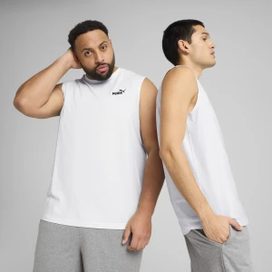 PUMA Męska koszulka bez rękawów Essentials z logo No. 1, Odzież, Biały,
