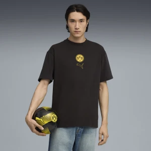 PUMA Męska koszulka Borussia Dortmund FtblStatement Cellerator, Odzież, Czarny,