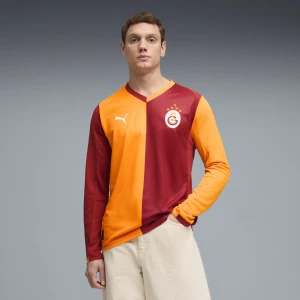 PUMA Męska koszulka domowa Galatasaray SK z długim rękawem, Akcesoria, Czerwony,