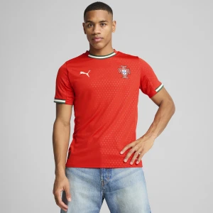 PUMA Męska koszulka domowa Portugalia 2025, Odzież, Czerwony,