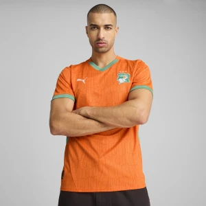 PUMA Męska koszulka domowa Wybrzeże Kości Słoniowej 2025, Odzież, Pomarańczowy,
