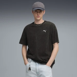 Zdjęcie produktu PUMA Męska koszulka Essentials Elevated o luźnym kroju z efektem sprania, Odzież, Czarny