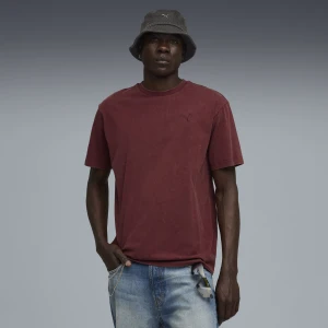 Zdjęcie produktu PUMA Męska koszulka Essentials Elevated o luźnym kroju z efektem sprania, Odzież, Czerwony,