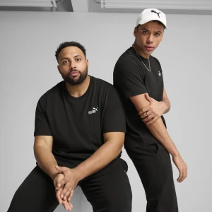 PUMA Męska koszulka Essentials z małym logo No. 1, Odzież, Czarny,